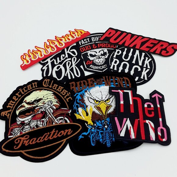 8 punk biker patches - Picture 4 of 4